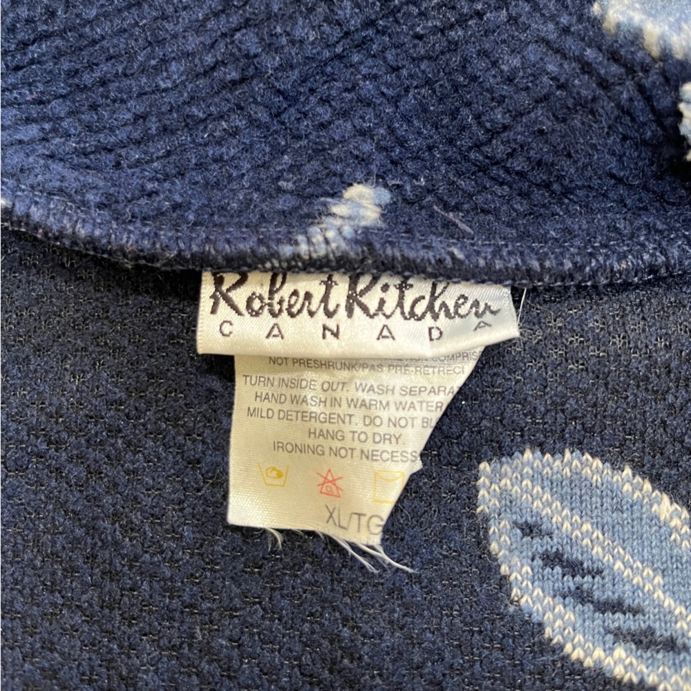 Robert Kitchen Canada VEST Size XL Blue with Leaves pattern. - Picture 7 of 8